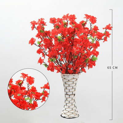 Umjetne grane cvjetova trešnje, svileni proljetni buket cvjetova breskve, lažne stabljike cvijeća za vjenčanje, kućni DIY ukrasi