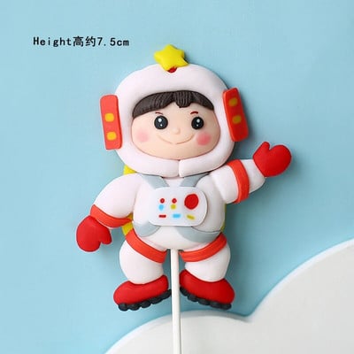 Dekorácia na ozdobu na tortu, astronaut, vesmírny chlapec, narodeninové dekorácie, UFO, detská dekorácia, ozdoba na tortu, dezert, detská sprcha, DIY dekorácia, časť