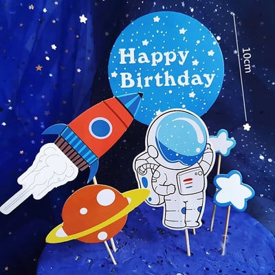 Dekorácia na ozdobu na tortu, astronaut, vesmírny chlapec, narodeninové dekorácie, UFO, detská dekorácia, ozdoba na tortu, dezert, detská sprcha, DIY dekorácia, časť