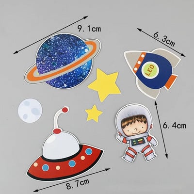 Dekorácia na ozdobu na tortu, astronaut, vesmírny chlapec, narodeninové dekorácie, UFO, detská dekorácia, ozdoba na tortu, dezert, detská sprcha, DIY dekorácia, časť