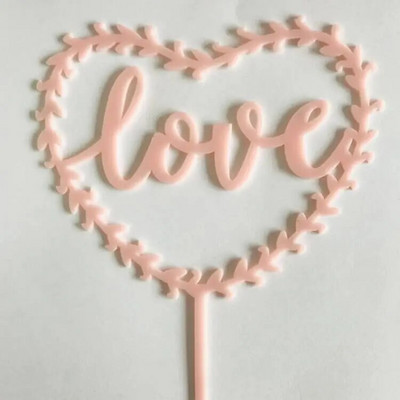 10 tk. Happy Birthday Cake Pealkiri Roosa Kuld Akrüül Tordikatted Baby Shower Tordi Sünnipäevapeo Tordi Lipu Kaunistused 10x15cm