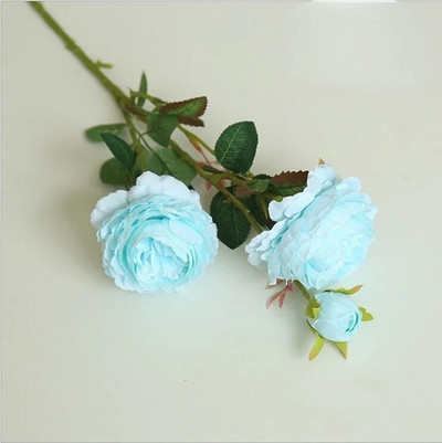 1 gab Peonijas mākslīgo ziedu Rietumu rožu kāzu dekors Viltus ziedu viesistabas galda dekors