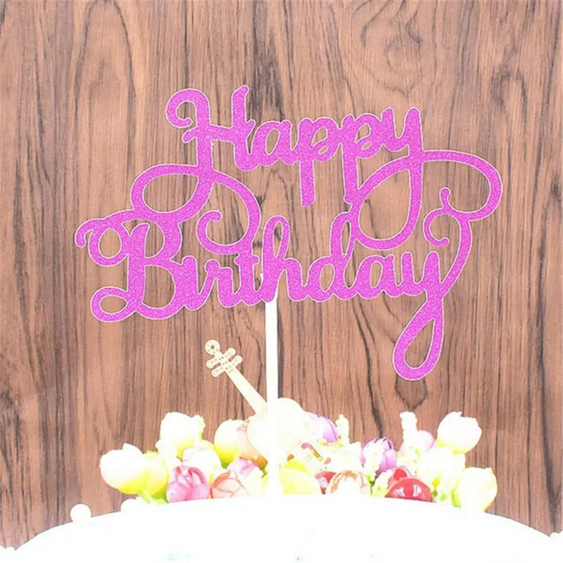 DIY Dekorácia na dezert, konfety, balón, vložka do torty, ozdoba na tortu, vlajka na muffiny, všetko najlepšie k narodeninám