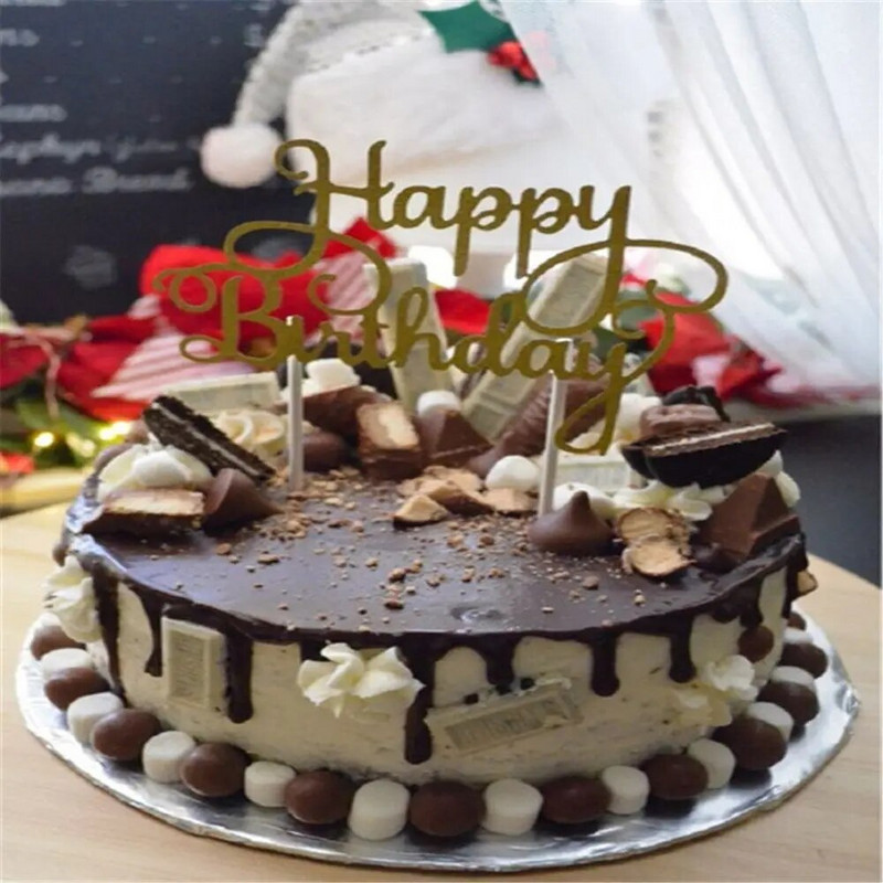 DIY Dekorácia na dezert, konfety, balón, vložka do torty, ozdoba na tortu, vlajka na muffiny, všetko najlepšie k narodeninám