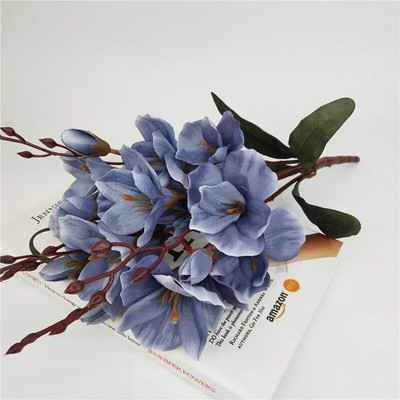 umelý kvet mangólie, 45 cm, svadobná dekorácia na domácu párty, vianočný darček, doplnky k hotelovému stolu, mečíky