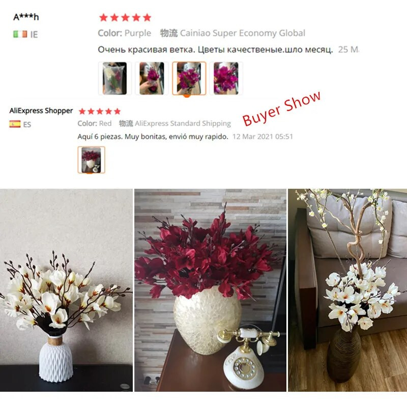 umelý kvet mangólie, 45 cm, svadobná dekorácia na domácu párty, vianočný darček, doplnky k hotelovému stolu, mečíky