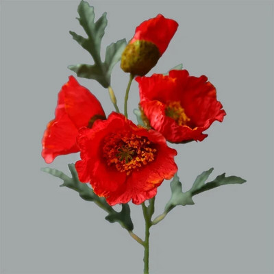 Προσομοίωση 4-Head Poppy Flower Yu Meiren Home Σαλόνι Τραπεζαρία Διακόσμηση Ξενοδοχείου Γάμος Τεχνητά λουλούδια Ψεύτικα φυτά