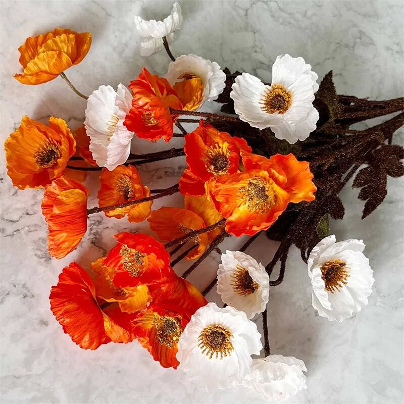 23"-os műmákos selyemvirágok otthoni dekorációhoz Esküvői virágok Műmákos virágkötészeti asztal központi szoba dekorációhoz