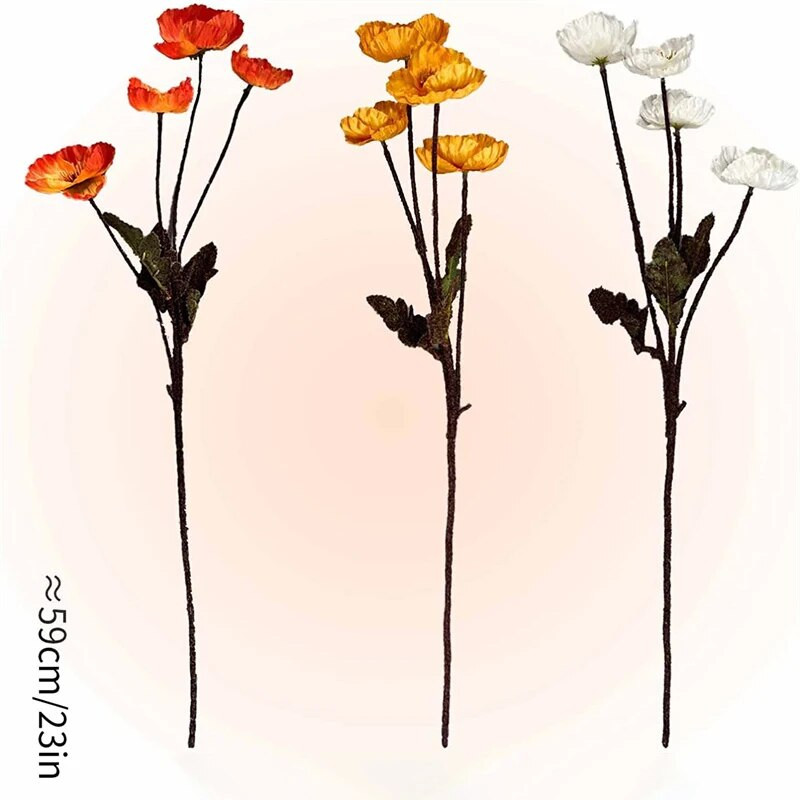 23"-os műmákos selyemvirágok otthoni dekorációhoz Esküvői virágok Műmákos virágkötészeti asztal központi szoba dekorációhoz