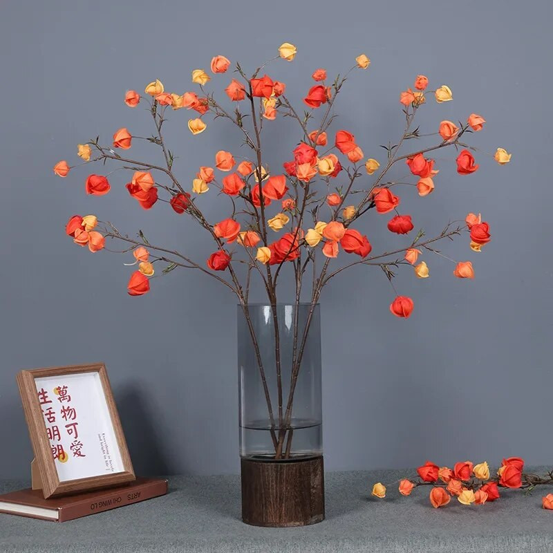 Dirbtinis Žibintas Gėlė Žibintas Vaisiai Šilko gėlė Vestuvių scena Gėlių kompozicija Minkštas prekybos centro dekoravimas