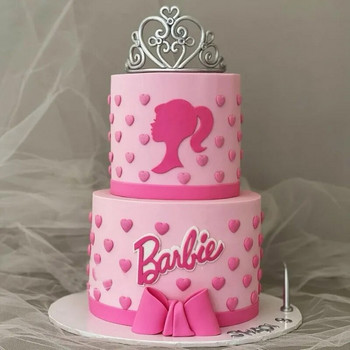 Pink Girl Happy Birthday Cake Topper Акрилни Lady Girl Cake Toppers за сватба Рожден ден Десерт Декорации за торта Парти консумативи