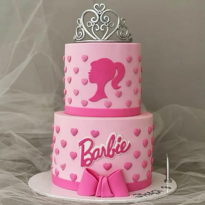 Pink Girl Happy Birthday Cake Topper Ακρυλικά Lady Girl Cake Toppers για Επιδόρπιο Γάμου Γενέθλια Διακοσμήσεις τούρτας Προμήθειες πάρτι