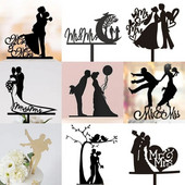 2024 INS Ακρυλική Καρδιά Mr & Mrs Groom Bride Cake Toppers For Women Lovers Γάμοι Αρραβωνιαστικοί Διακόσμηση τούρτας για το πάρτι του Αγίου Βαλεντίνου