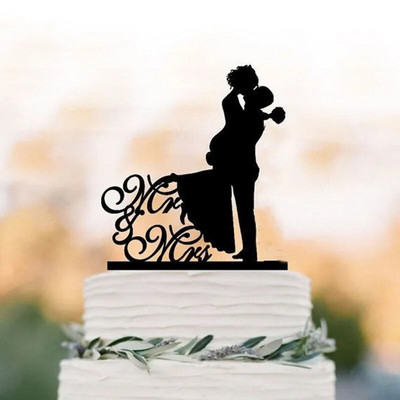 2024 INS Ακρυλική Καρδιά Mr & Mrs Groom Bride Cake Toppers For Women Lovers Γάμοι Αρραβωνιαστικοί Διακόσμηση τούρτας για το πάρτι του Αγίου Βαλεντίνου