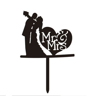 2024 INS Ακρυλική Καρδιά Mr & Mrs Groom Bride Cake Toppers For Women Lovers Γάμοι Αρραβωνιαστικοί Διακόσμηση τούρτας για το πάρτι του Αγίου Βαλεντίνου