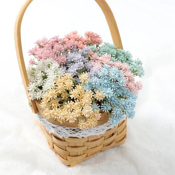 Μίνι πλαστικό μπουκέτο με τεχνητά λουλούδια 10 εκ. για διακόσμηση δωματίου στο σπίτι Στολισμός γάμου Little Flower Garden DIY Αξεσουάρ στεφανιού