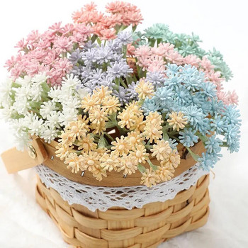 Μίνι πλαστικό μπουκέτο με τεχνητά λουλούδια 10 εκ. για διακόσμηση δωματίου στο σπίτι Στολισμός γάμου Little Flower Garden DIY Αξεσουάρ στεφανιού