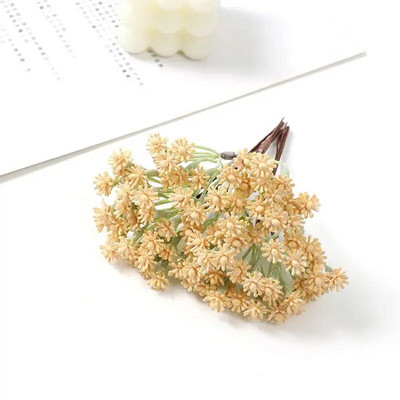 Mini plastični buket umjetnog cvijeća od 10 cm za uređenje kućne sobe Vjenčane dekoracije Mali cvjetni vrt Dodaci za vijence DIY