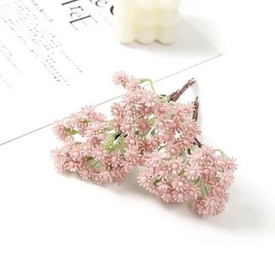 Mini plastični buket umjetnog cvijeća od 10 cm za uređenje kućne sobe Vjenčane dekoracije Mali cvjetni vrt Dodaci za vijence DIY