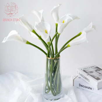 10 τμχ Artificial Calla Lily Flowers Νυφική ανθοδέσμη Γαμήλια λουλουδάτη σύνθεση Fake Lily Silk Flower Διακόσμηση τραπεζιού για πάρτι για το σπίτι