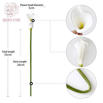 10 τμχ Artificial Calla Lily Flowers Νυφική ανθοδέσμη Γαμήλια λουλουδάτη σύνθεση Fake Lily Silk Flower Διακόσμηση τραπεζιού για πάρτι για το σπίτι