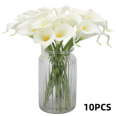 10 buc flori artificiale de crin Buchet de mireasă aranjament floral de nuntă crin fals din mătase vază acasă pentru decor pentru masă