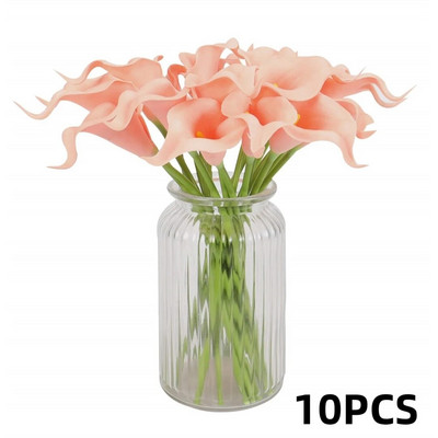 10 buc flori artificiale de crin Buchet de mireasă aranjament floral de nuntă crin fals din mătase vază acasă pentru decor pentru masă