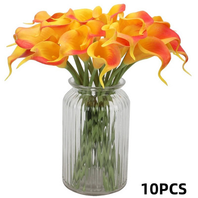 10 buc flori artificiale de crin Buchet de mireasă aranjament floral de nuntă crin fals din mătase vază acasă pentru decor pentru masă