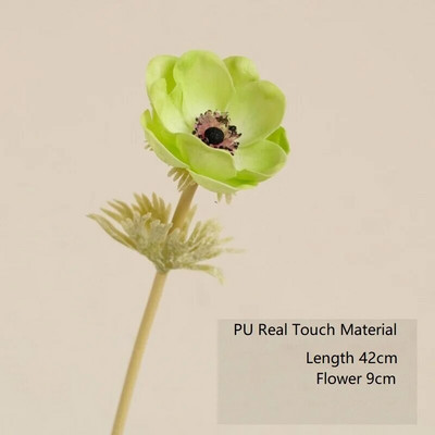 INDIGO - umelý kvet na dekoráciu do domácnosti, biela sasanka, sedmokráska, svadba, kvetinová výzdoba, párty dekorácia, 42 cm