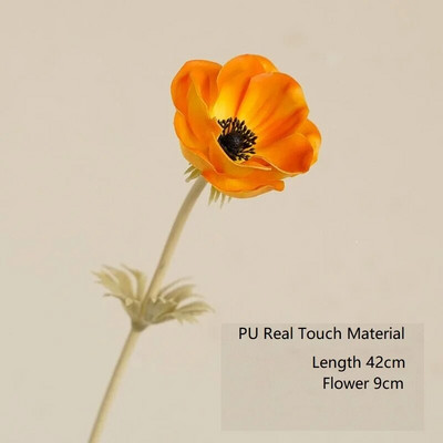 INDIGO - umelý kvet na dekoráciu do domácnosti, biela sasanka, sedmokráska, svadba, kvetinová výzdoba, párty dekorácia, 42 cm