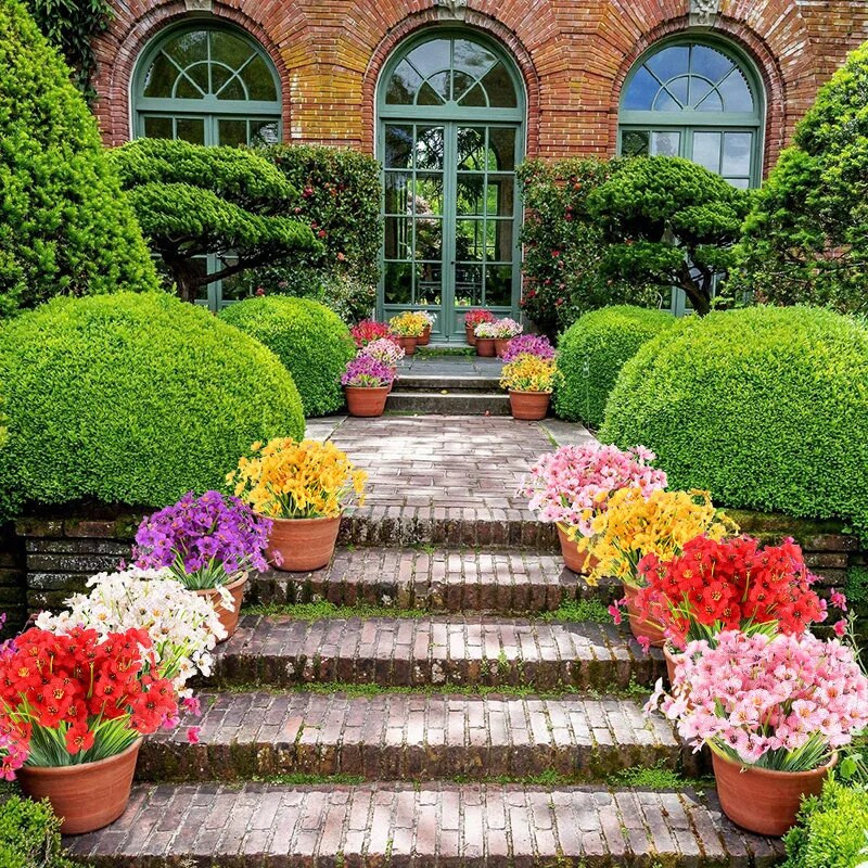 1 vnt dirbtinių violetinių gėlių vestuvių netikrų gėlių violetinių nuotakų puokštė „pasidaryk pats“ namų sodo vidinio kiemo verandos apdaila