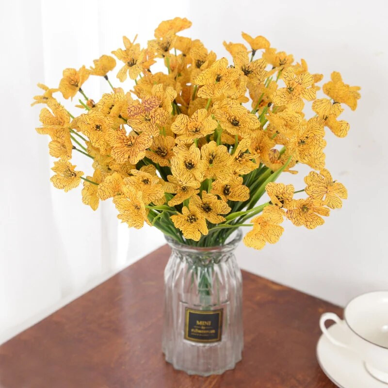 1 vnt dirbtinių violetinių gėlių vestuvių netikrų gėlių violetinių nuotakų puokštė „pasidaryk pats“ namų sodo vidinio kiemo verandos apdaila