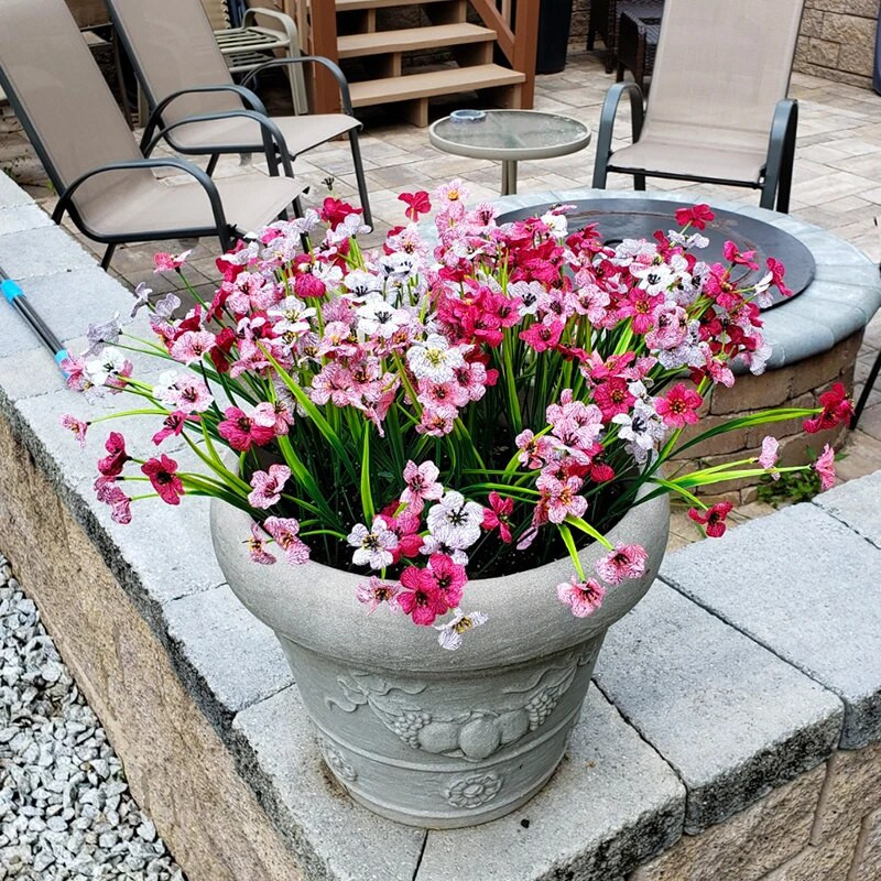 1 vnt dirbtinių violetinių gėlių vestuvių netikrų gėlių violetinių nuotakų puokštė „pasidaryk pats“ namų sodo vidinio kiemo verandos apdaila