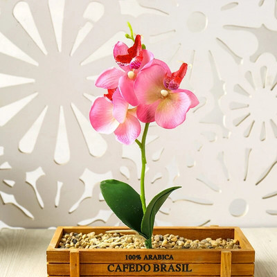 Hodvábne motýlie orchidey umelé kvety bonsai orchidea phalaenopsis kvetináč domáce svadobné dekorácie aranžmány umelé rastliny