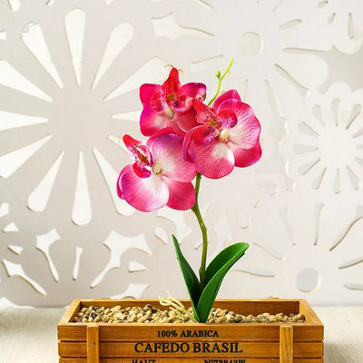 Hodvábne motýlie orchidey umelé kvety bonsai orchidea phalaenopsis kvetináč domáce svadobné dekorácie aranžmány umelé rastliny