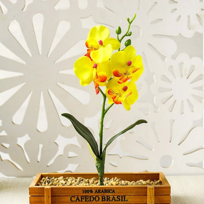 Hodvábne motýlie orchidey umelé kvety bonsai orchidea phalaenopsis kvetináč domáce svadobné dekorácie aranžmány umelé rastliny