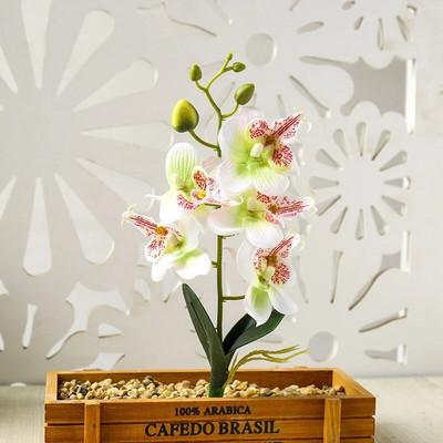 Hodvábne motýlie orchidey umelé kvety bonsai orchidea phalaenopsis kvetináč domáce svadobné dekorácie aranžmány umelé rastliny