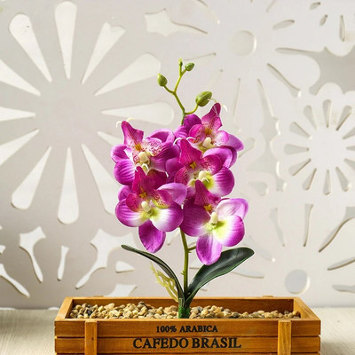 Hodvábne motýlie orchidey umelé kvety bonsai orchidea phalaenopsis kvetináč domáce svadobné dekorácie aranžmány umelé rastliny
