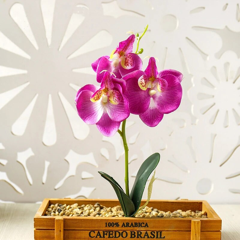 Hodvábne motýlie orchidey umelé kvety bonsai orchidea phalaenopsis kvetináč domáce svadobné dekorácie aranžmány umelé rastliny
