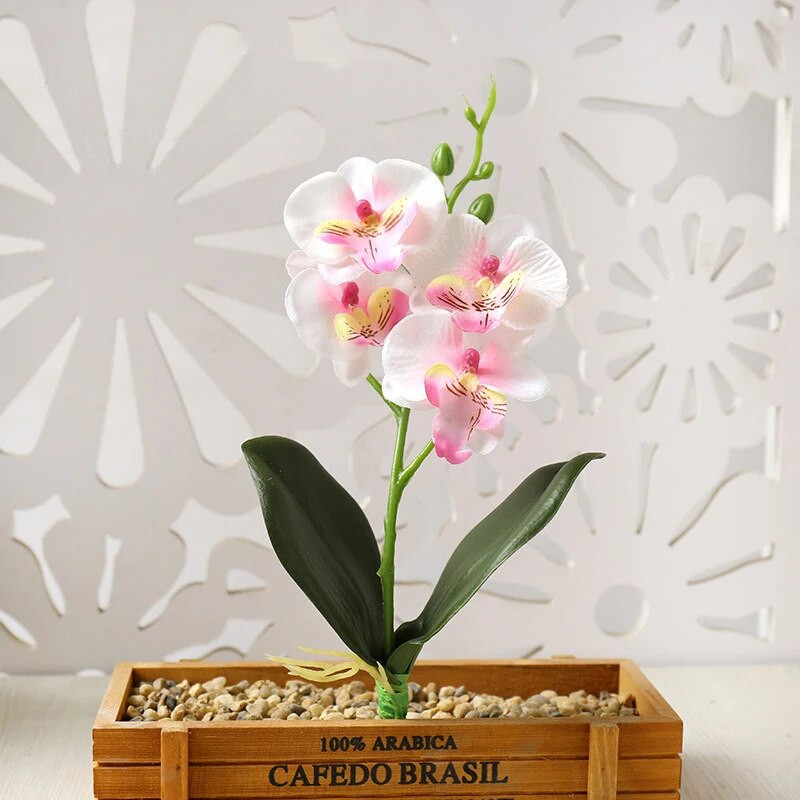 Hodvábne motýlie orchidey umelé kvety bonsai orchidea phalaenopsis kvetináč domáce svadobné dekorácie aranžmány umelé rastliny