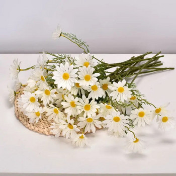 1 μπουκέτο 5 κεφαλές Τεχνητό λουλούδι μαργαρίτα Μπουκέτο πάρτι στον κήπο Διακόσμηση γάμου ψεύτικα λουλούδια Αξεσουάρ βάζου Διακοσμητικά δωματίων Αισθητική