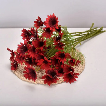 1 μπουκέτο 5 κεφαλές Τεχνητό λουλούδι μαργαρίτα Μπουκέτο πάρτι στον κήπο Διακόσμηση γάμου ψεύτικα λουλούδια Αξεσουάρ βάζου Διακοσμητικά δωματίων Αισθητική