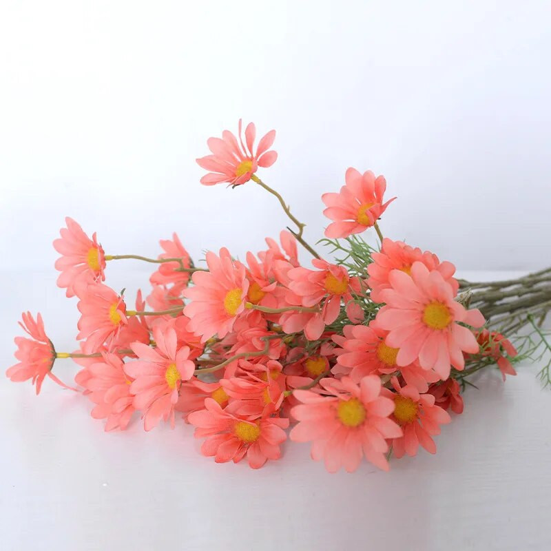 1 kytica 5 hláv umelých kvetov sedmokrásky kytica záhradná párty svadobná dekorácia umelé kvety váza doplnky dekorácie izby estetické