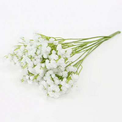 Flori artificiale din plastic JAROWN, false colorate, 7 capete, simulare de respirație a bebelușilor, flori decorative pentru decorațiuni de petrecere de nuntă