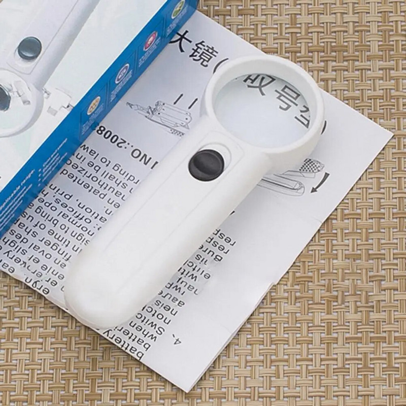 1 rinkinys Patogus su baterijomis maitinamas LED didinamasis stiklas, lęšis LED didinamojo stiklo taisymo įrankis apšviestas