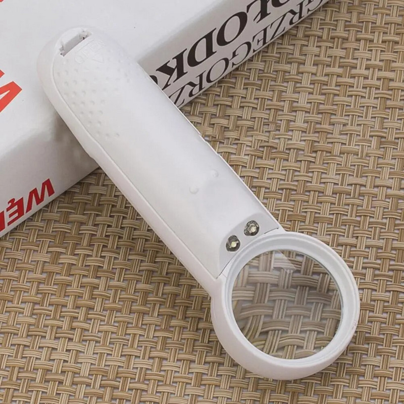 1 rinkinys Patogus su baterijomis maitinamas LED didinamasis stiklas, lęšis LED didinamojo stiklo taisymo įrankis apšviestas