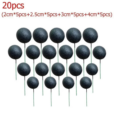 20 vnt. torto viršus auksinis sidabrinis rutulys su gimtadieniu torto dangtelis „pasidaryk pats“ keksiukų vėliavėlė Vestuvių kalėdinio rutulio dekoras Gimtadienio dekoravimas