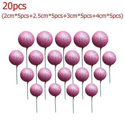 20 vnt. torto viršus auksinis sidabrinis rutulys su gimtadieniu torto dangtelis „pasidaryk pats“ keksiukų vėliavėlė Vestuvių kalėdinio rutulio dekoras Gimtadienio dekoravimas