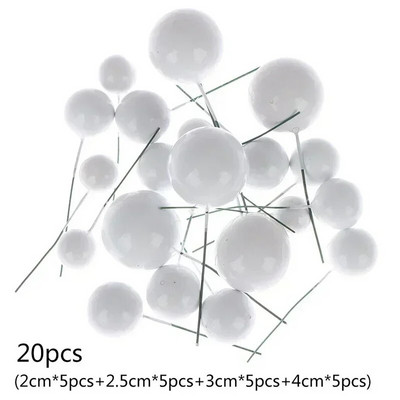 20 vnt. torto viršus auksinis sidabrinis rutulys su gimtadieniu torto dangtelis „pasidaryk pats“ keksiukų vėliavėlė Vestuvių kalėdinio rutulio dekoras Gimtadienio dekoravimas