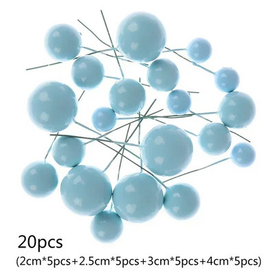 20 vnt. torto viršus auksinis sidabrinis rutulys su gimtadieniu torto dangtelis „pasidaryk pats“ keksiukų vėliavėlė Vestuvių kalėdinio rutulio dekoras Gimtadienio dekoravimas